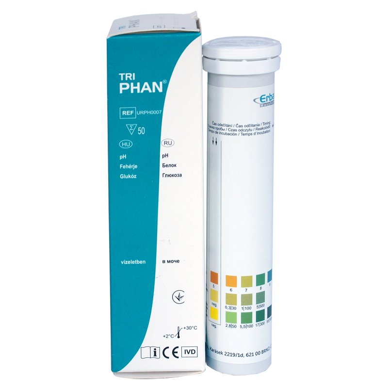 Тест-смужки для експрес аналізу сечі на 3 параметри №50 Тріфан